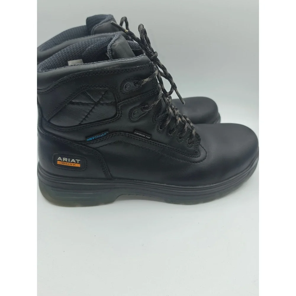 Ariat Work Rebar Lift Black Leather Waterproof Composite Toe Boots 10029134 11.5